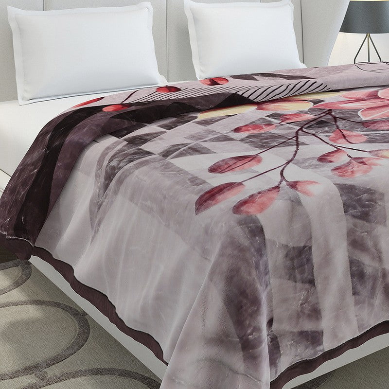 Monte Carlo Whispering Blooms Blanket (Brown,Pink) - 1136 GSM media 4