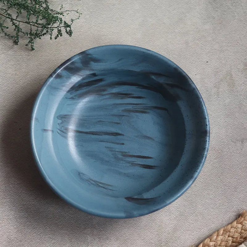 Imogen Ceramic Pasta Plate - Blue media 4