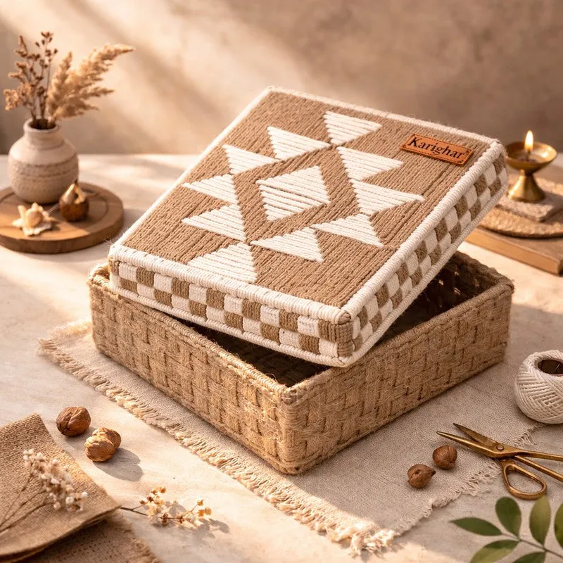 Saanjh Jute Storage Box media 3