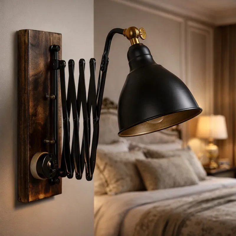 Lumen Wooden & Iron Wall Lamp media 3