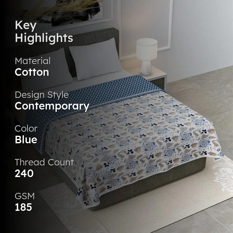 Niya Cotton Cotton Dohar (Blue) - 185 GSM media 2