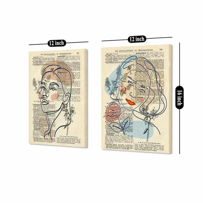 Feminine Flow Wall Painting - Set Of Two media 5