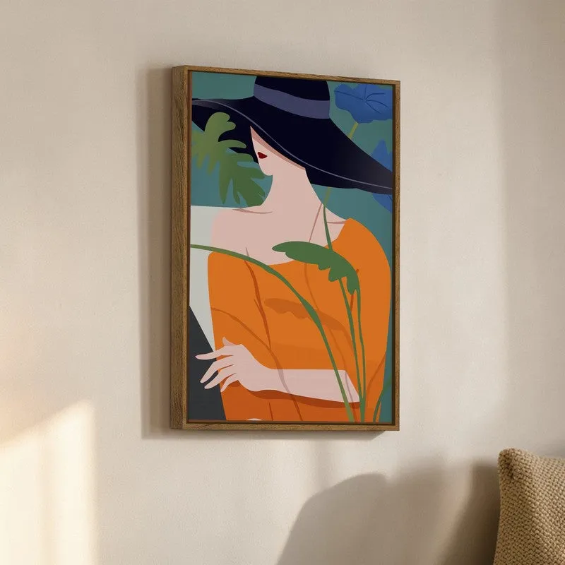 Abstract Nari Canvas Wall Art With Frame media 3