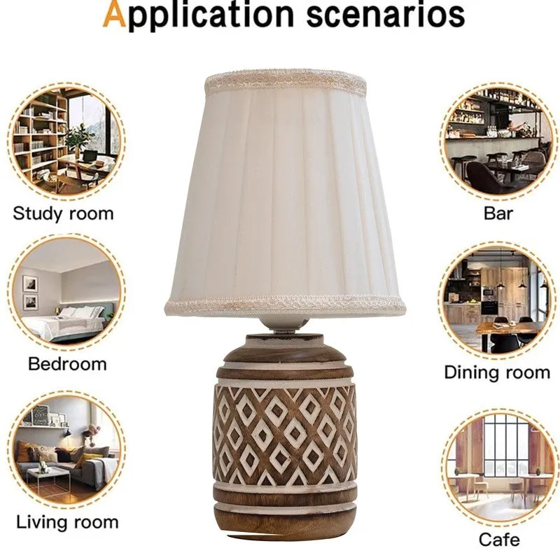 PureAura Wooden Table Lamp media 4