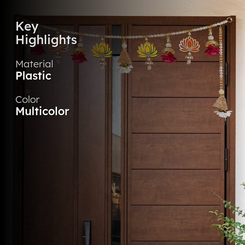 Elegant Lotus Toran With Side Latkan media 2