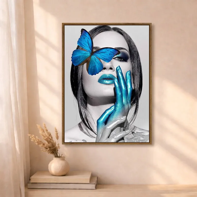 Butterfly Muse Canvas Wall Art With Frame media 4