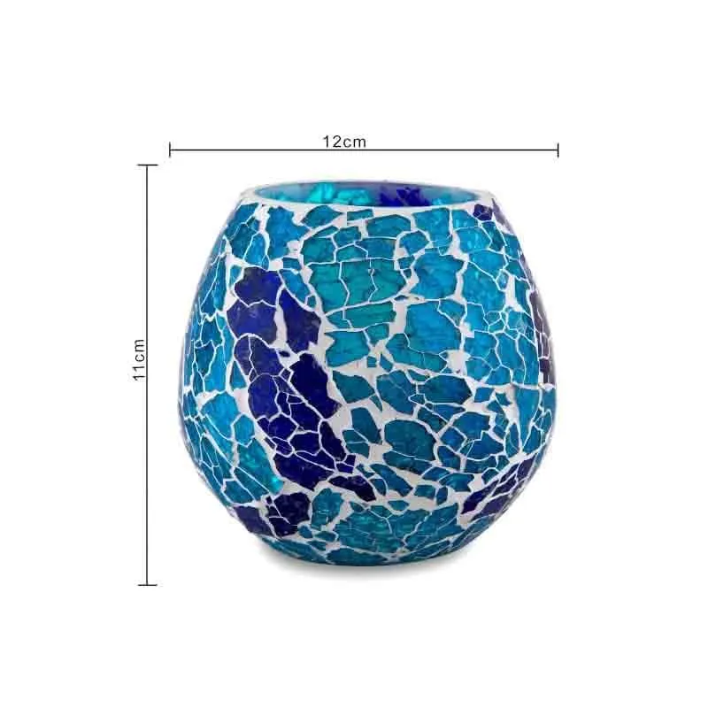 Seashore Mosaic Candle Holder - Set Of Two media 6