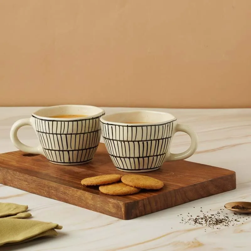Small Ceramic Tea Cup (210 mL Each) - Set of Four media 4