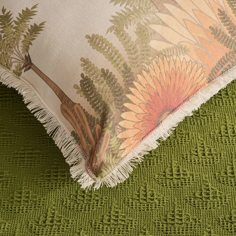 Geo Haven Cotton Bedcover (Green) (350 Gsm) - Two Piece Set media 4