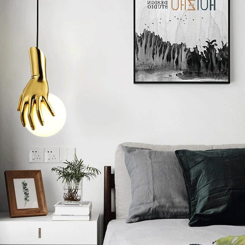 Luma Palm Resin And Glass Ceiling Lamp media 3