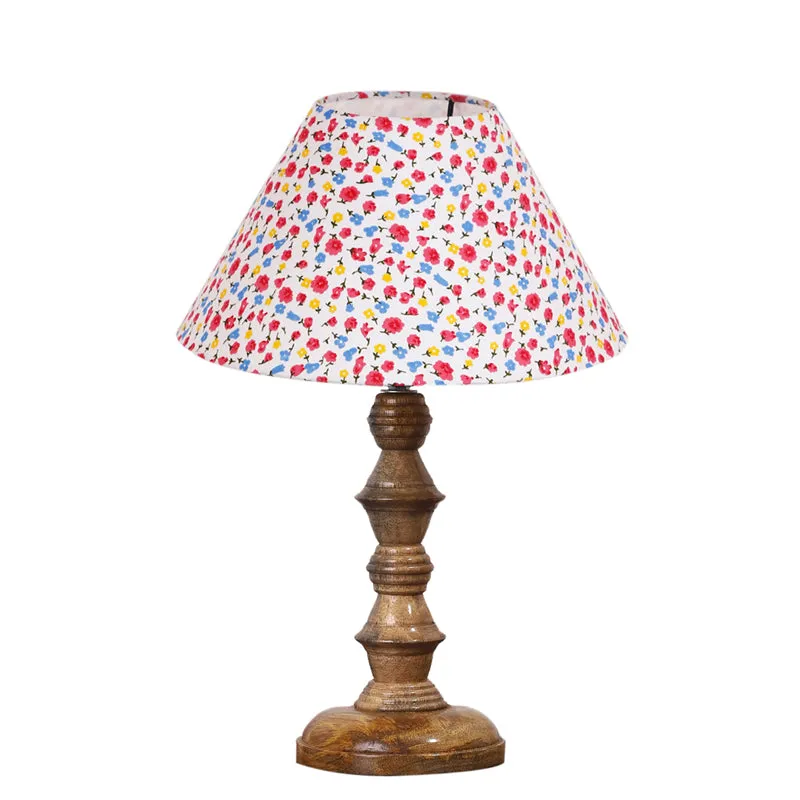 Fleura Cone Timber Wooden Table Lamp - Multicolor media 6