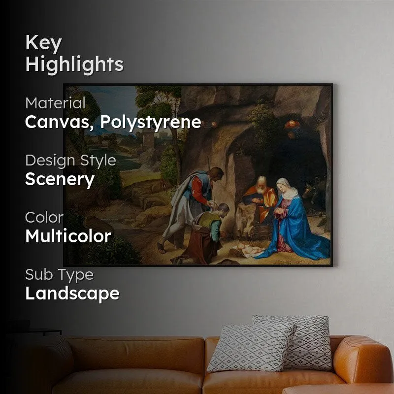 Giorgiones Canvas Wall Painting - Black Frame media 2