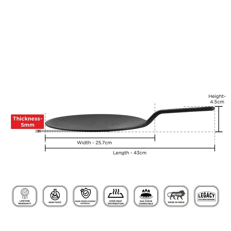 Vinod Forza Cast Iron Roti Tawa - 16 Inches media 8