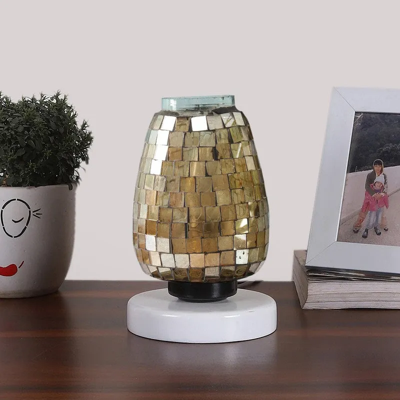 Lurella Mosaic Glass Table Lamp With Wooden Base - Multicolor media 4