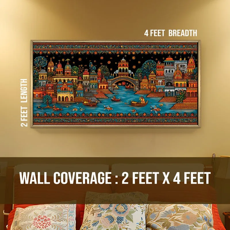 Vibrant Kashi Folk Wall Art media 8