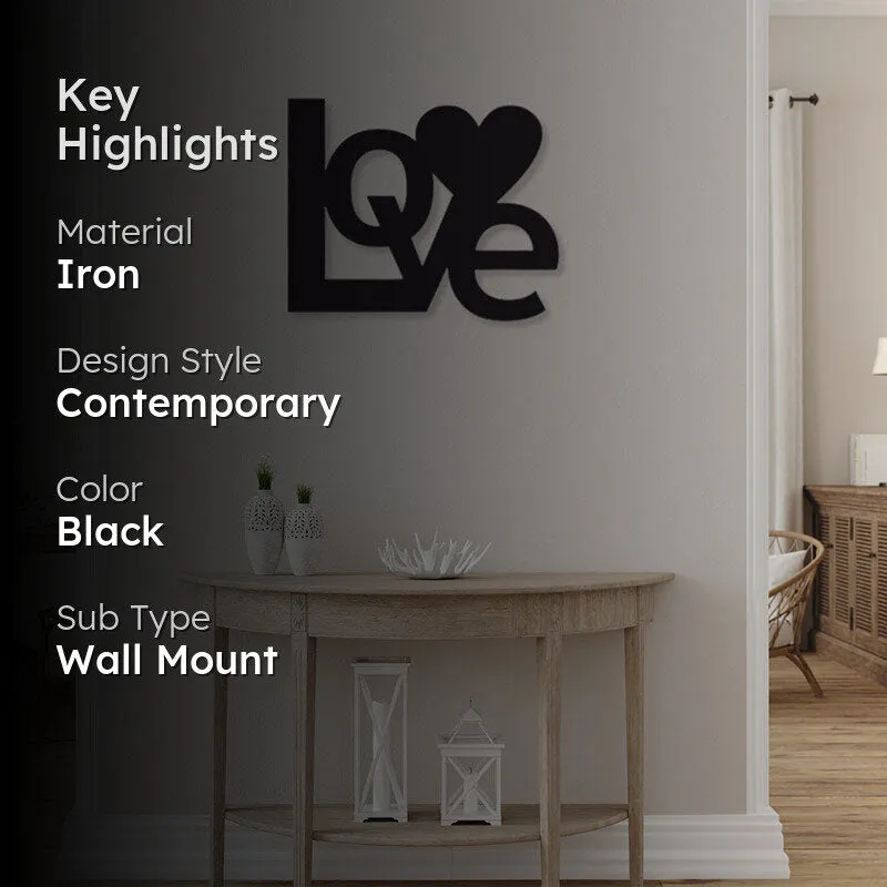 Love Black Iron Wall Accent media 2