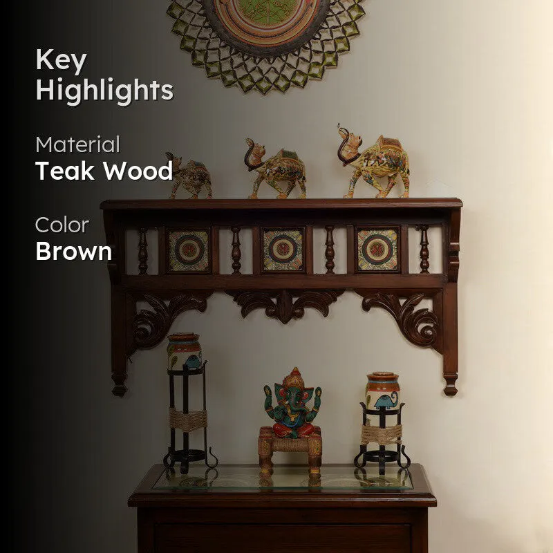 Aria Teak Wood Shelve media 2