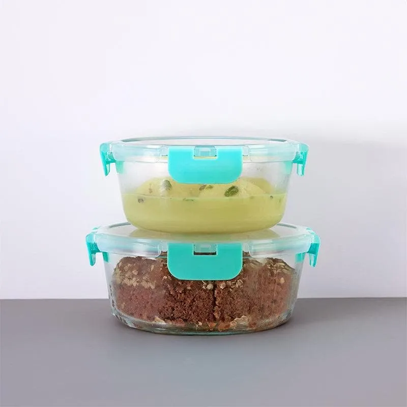 Crusade Round Glass Container (635 & 930 ML) - Set Of Two media 3