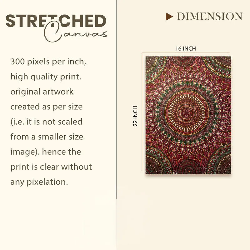 Mandala Stretched Canvas Wall Art & Paintings media 9
