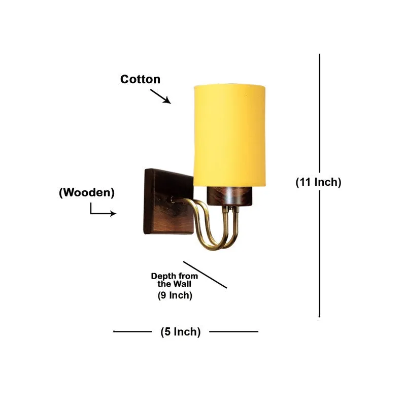 Gilded Arch Cotton Wall Lamp - Yellow media 7