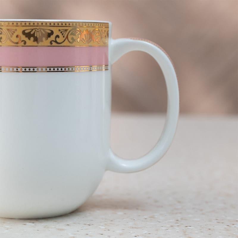 Rigva Porcelain Tea Cup (260 mL Each/Pink) -  Set of Six media 3