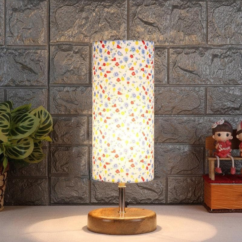 Floral Escape Fabric Table Lamp - Multicolor