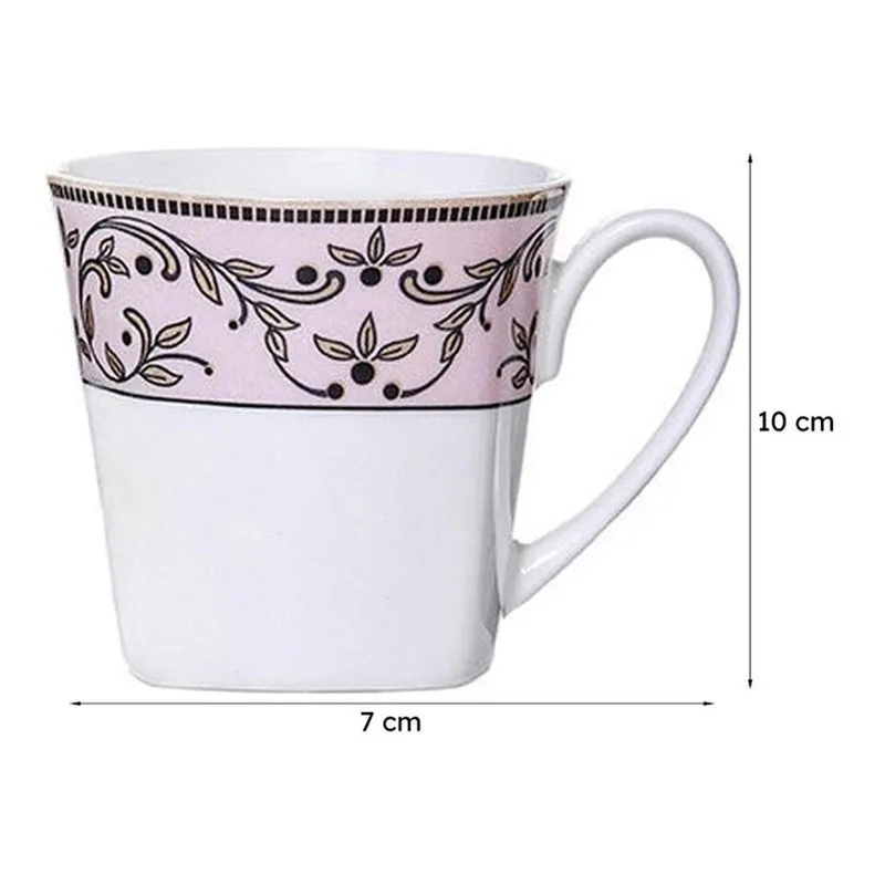 Sonaki Lemi Floral Bone China Tea Cup (180 mL Each) - Set Of Six media 6