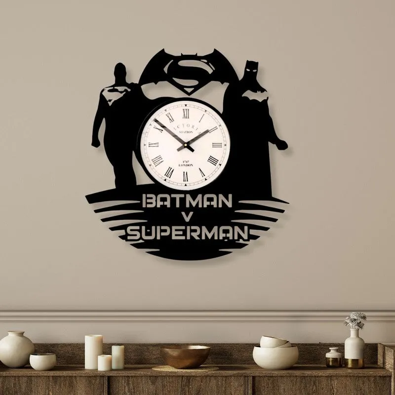 Batman Vs Superman Steel Analog Wall Clock media 1
