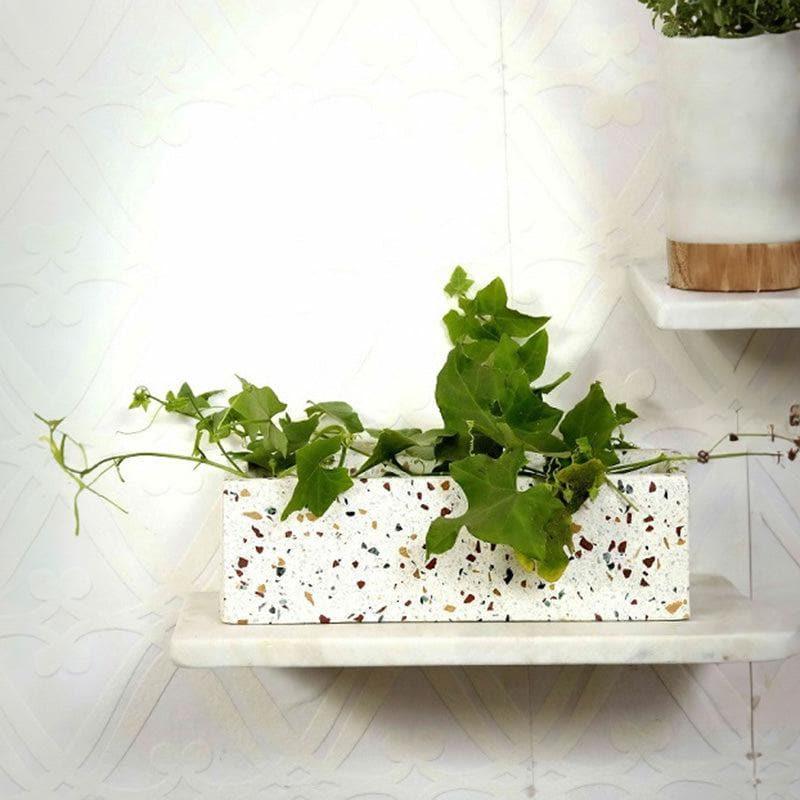 Rectangle Terrazzo Hand Crafted Marble Planter media 3