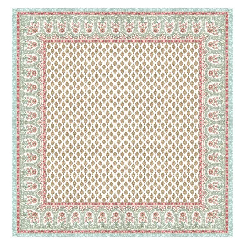 OvoFloro Handblock Printed Cotton Bedsheet (Pink) - 400 TC media 5