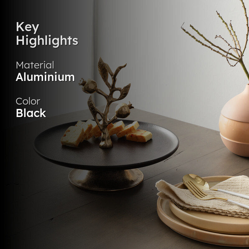 Pomegranate Delica Cake Stand - Black & Gold media 2