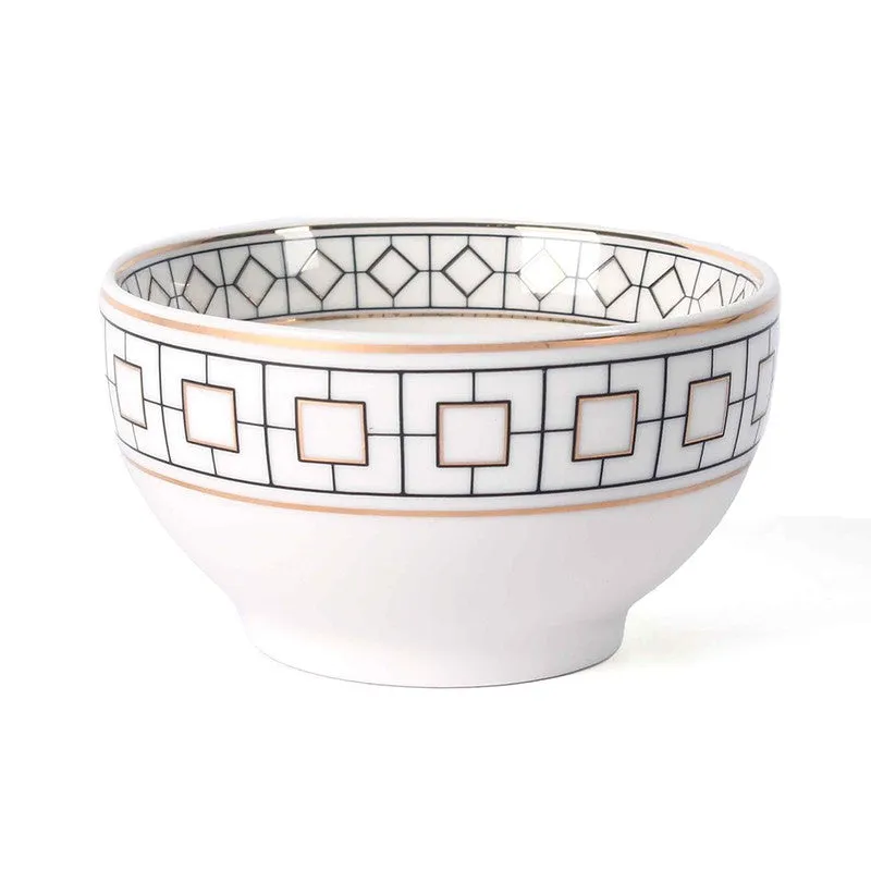 DecoCharm 24k Gold Brushed Dinner Set (White,Black)- 27 Piece Set media 8