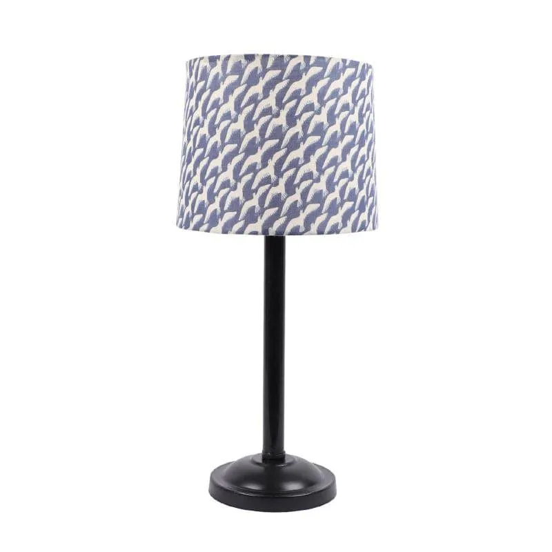 Glara Monroe Fabric Table Lamp - Blue,White media 3