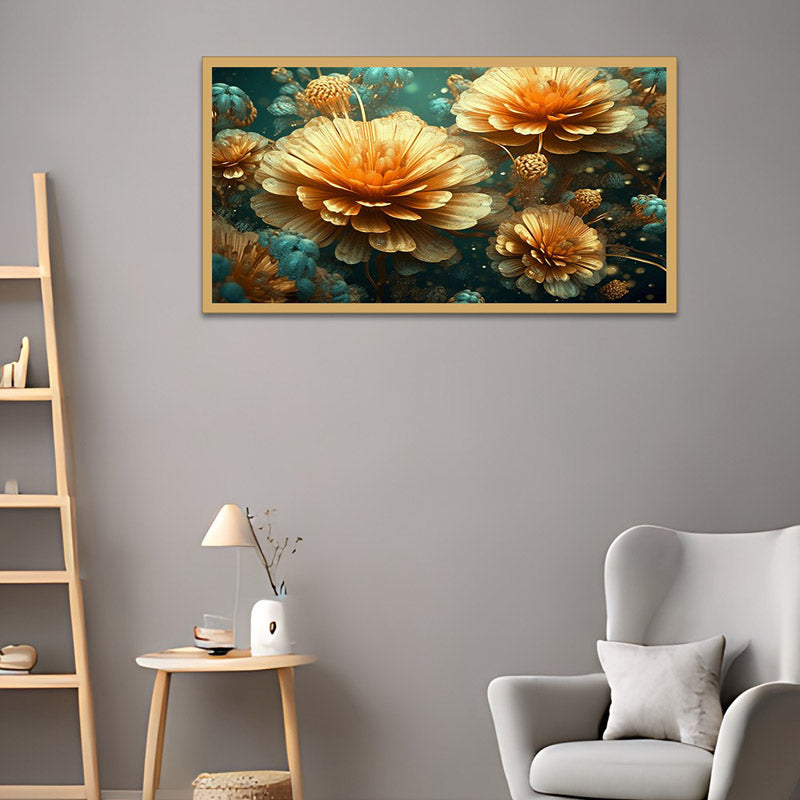 Luna Petals Floral Canvas Wall Painting