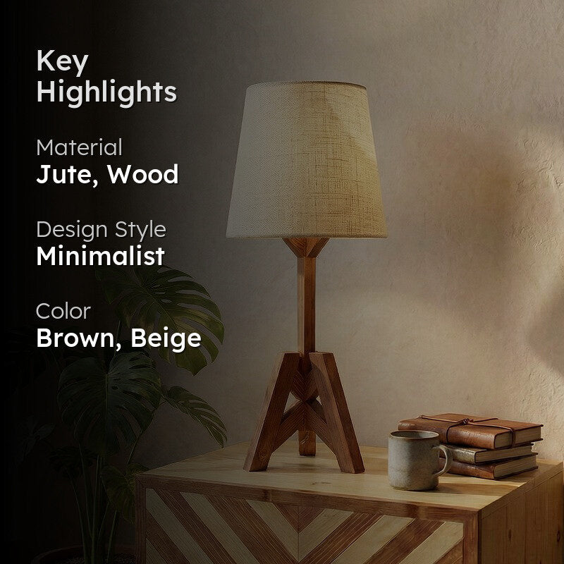 Kalisto Jute Table Lamp - Brown,Beige media 2