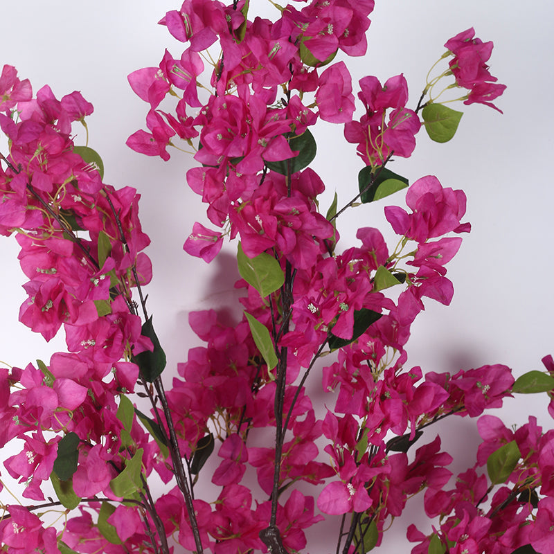 Villa Flora Artificial Bougainvillea With Black Plastic Pot (Pink) - 5.3 Feet media 4