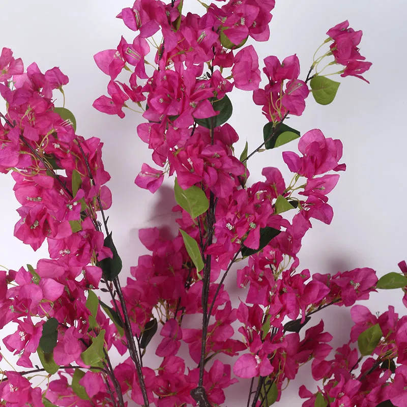 Villa Flora Artificial Bougainvillea With Black Plastic Pot (Pink) - 5.3 Feet media 4