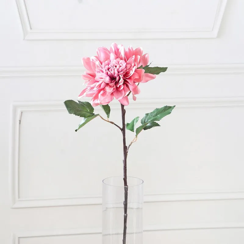 Dahlia Dark Artificial Flower Stem - Pink media 5