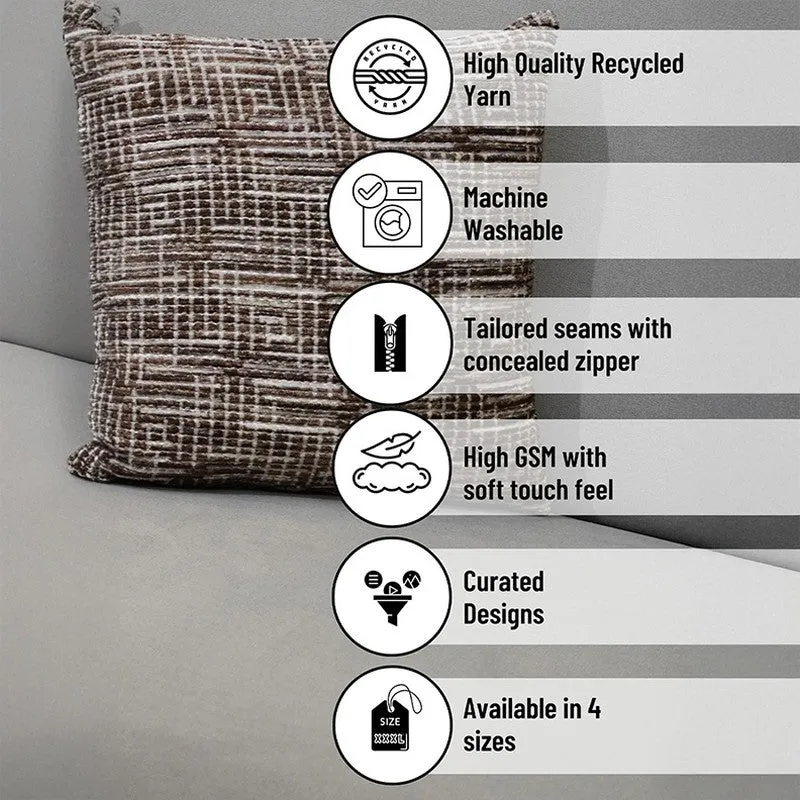 GeoMirage Cushion Cover (Brown) - Set Of Three media 7