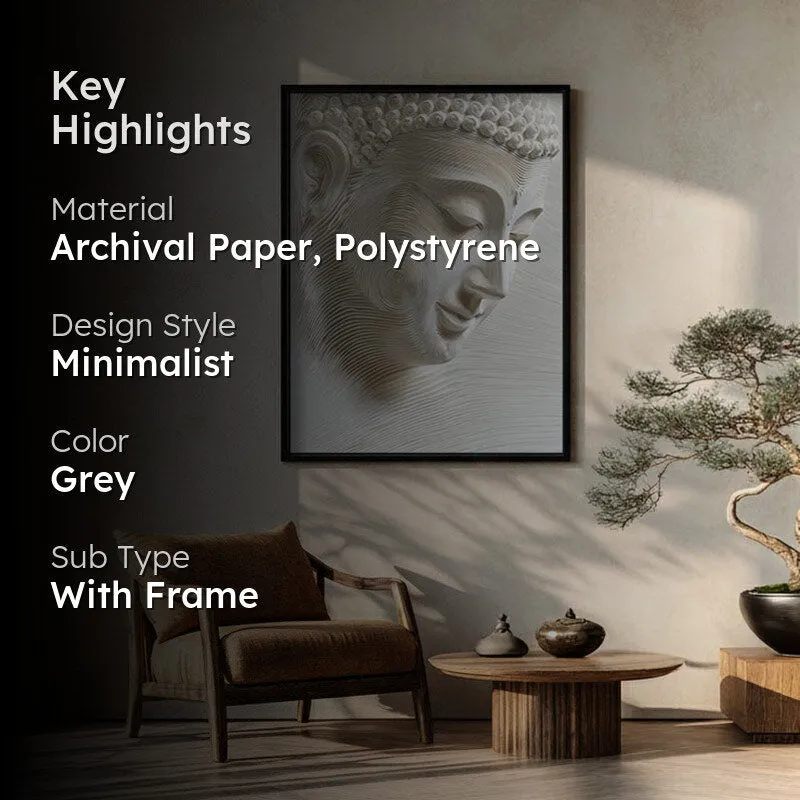 Meditative Flow Wall Painting With Black Frame media 2
