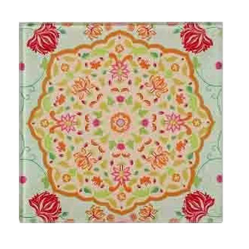Ornate Mughal Wooden Square Coaster - Set Of Four media 4