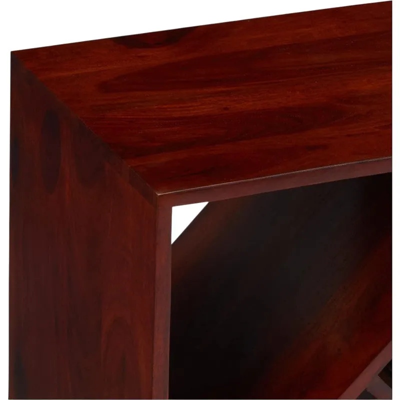 Averox Sheesham Wooden Side & Bedside Table - Dark Brown media 6