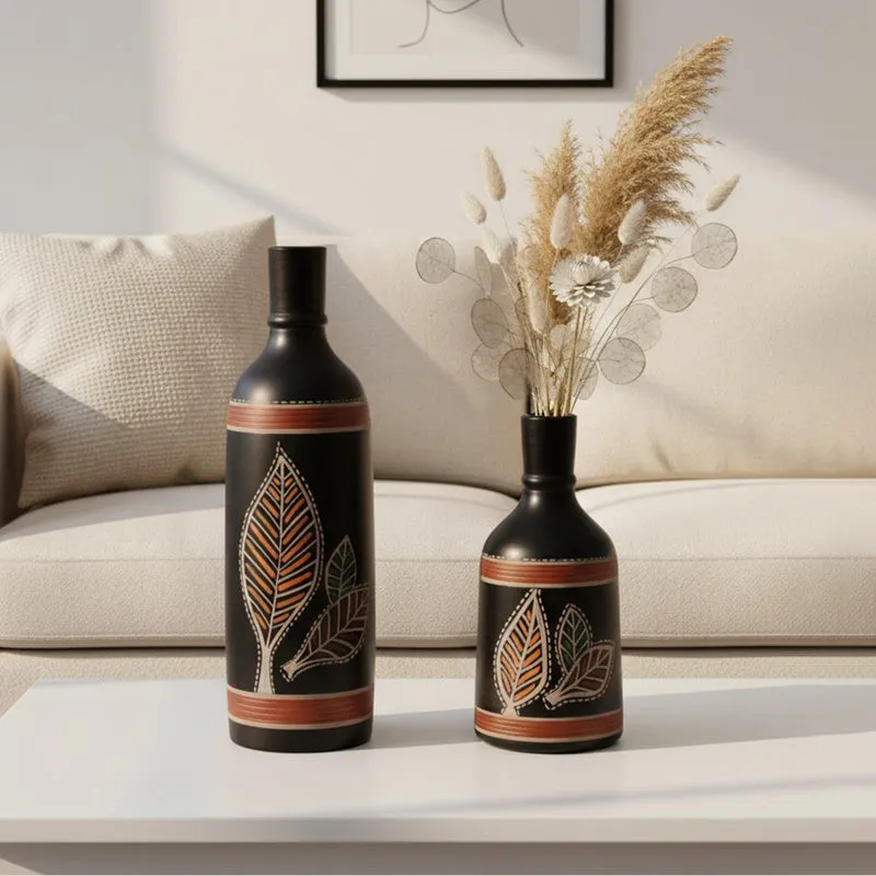 Rufaro Tribal Terracotta Vase - Set Of Two media 1