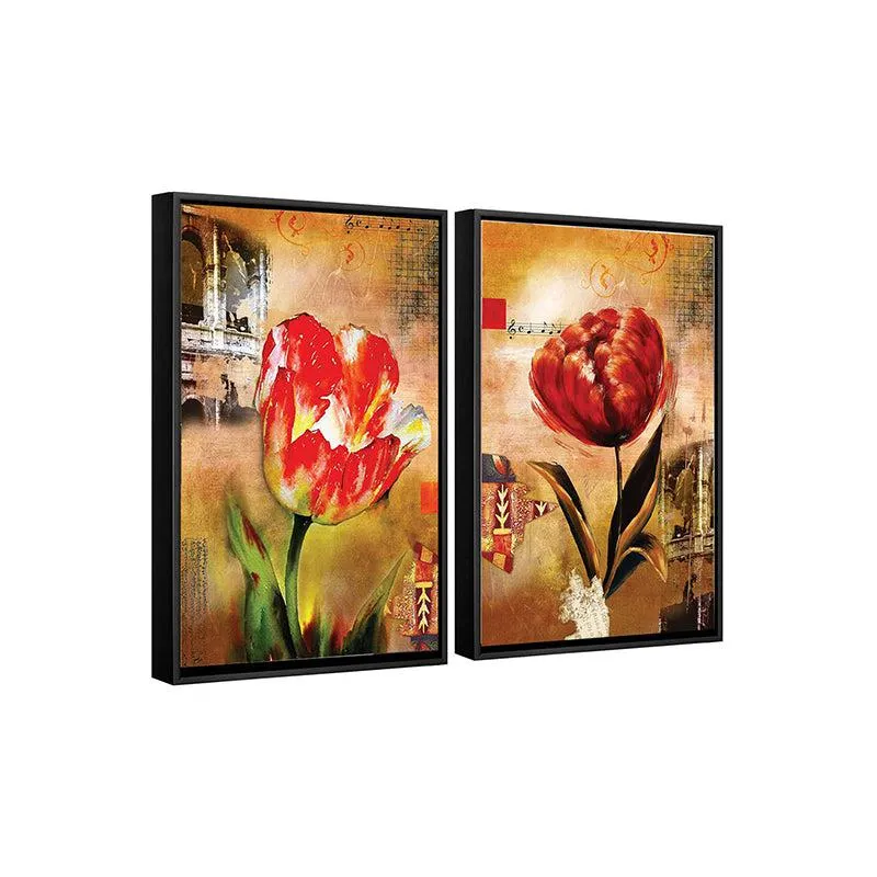 Primo Rose Wall Painting - Set Of Two media 4