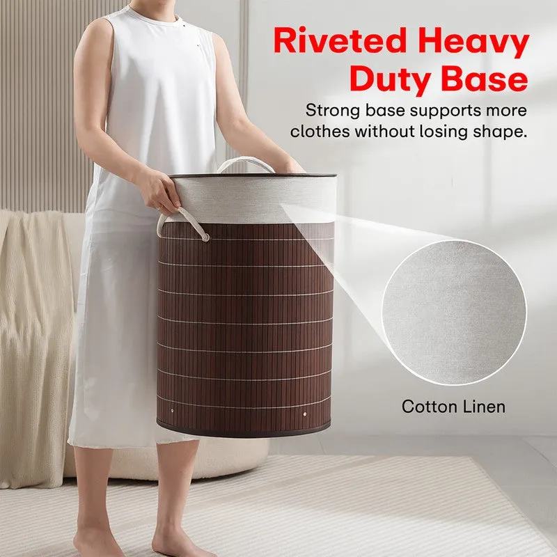 Rioware Modern Bamboo Ribbed Laundry - Brown media 4