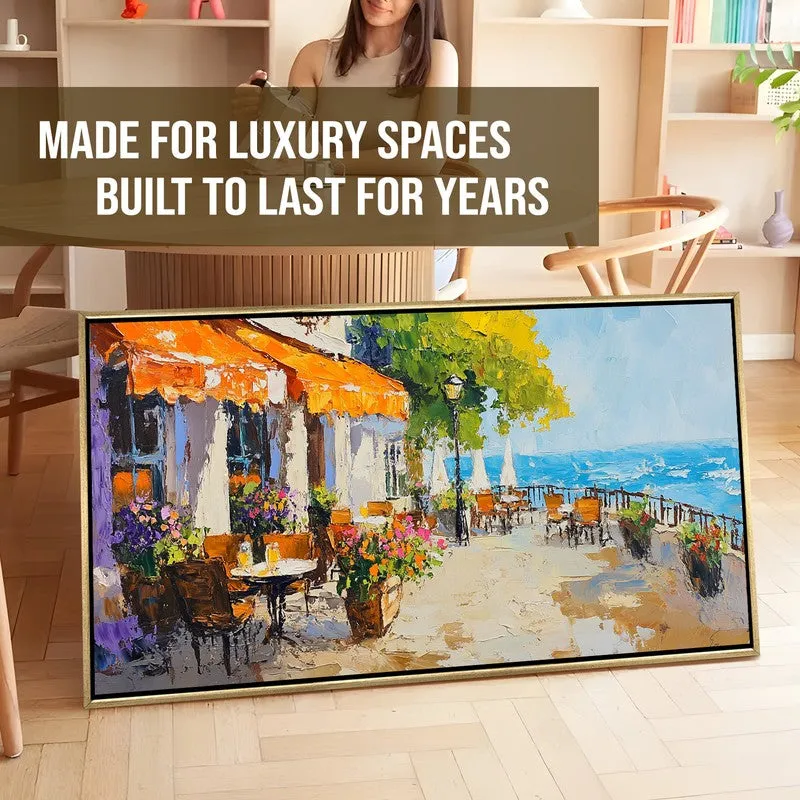 Ocean Whisper Canvas Wall Painting With Frame media 7