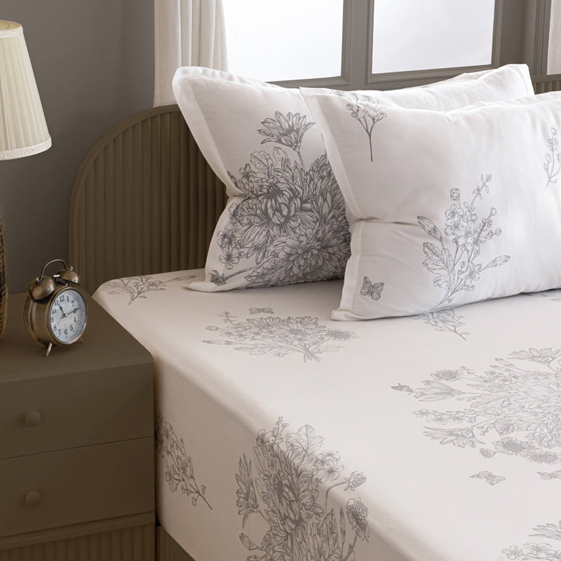 Swayam Pristine in White Bedsheet - 210 TC || Super Soft media 6