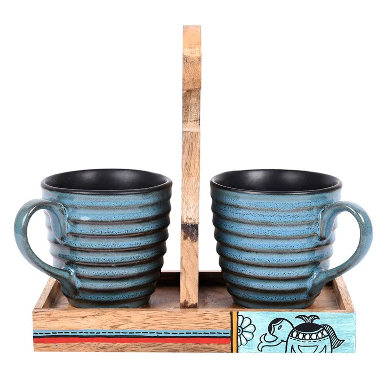 Hiral Ceramic,Wood Tea Cup (150 mL Each) -  Three Piece Set media 3
