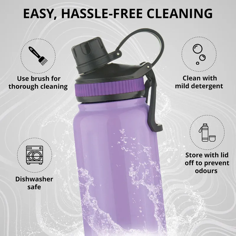 Bergner Walking Aquafit Thermosteel Hot And Cold Flask (Purple) - 500 mL media 5
