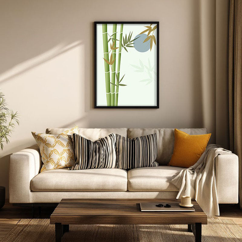 Ethereal Bamboo Botanical Archival Paper Wall Art With Frame